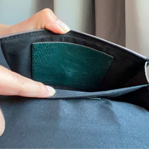 Street Level Emerald Green Faux Leather Clutch with Handle - Picture 5 of 7